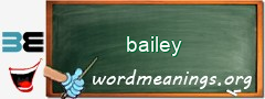 WordMeaning blackboard for bailey